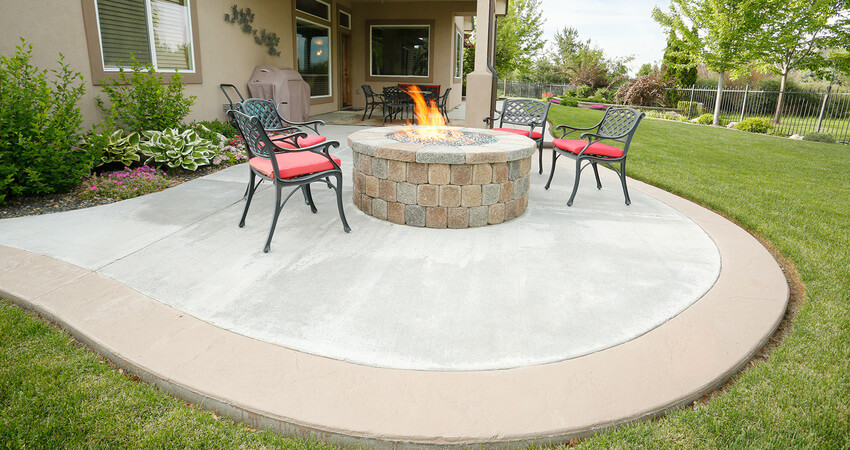Paver And Concrete Patios Perfect Earth Landscaping - How To Extend Your Concrete Patio With Pavers